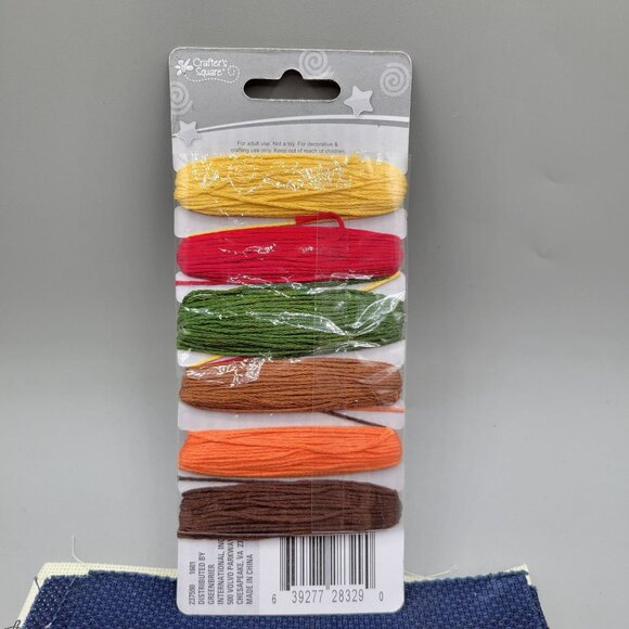 Various Cross Stitch Fabric Pieces Assorted Colors and Sizes Craft String Pkg - Picture 7 of 8